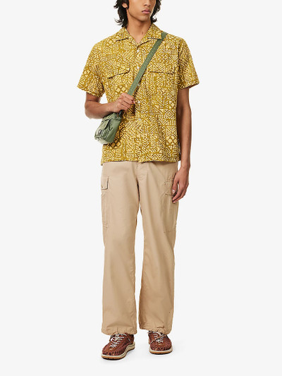 BEAMS PLUS Batik graphic-print cotton shirt outlook