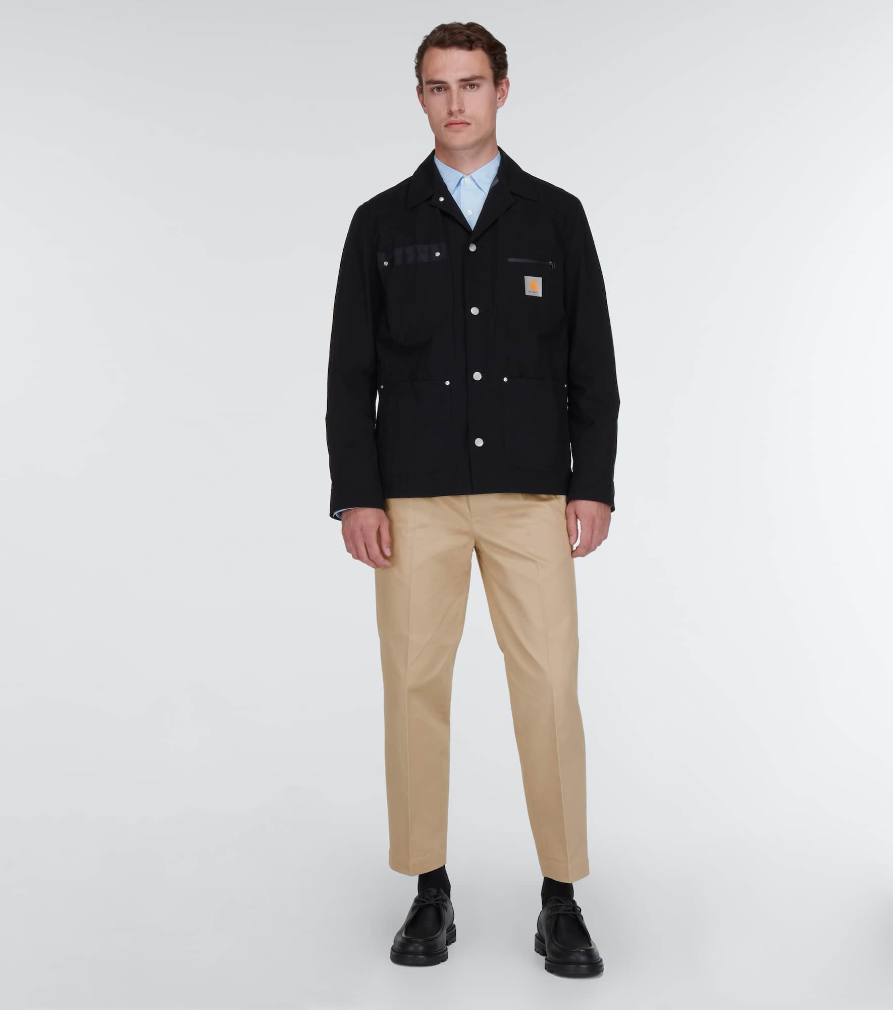 Cotton gabardine straight pants - 2