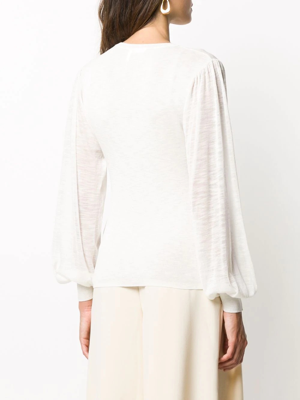 sheer-panel jumper - 4