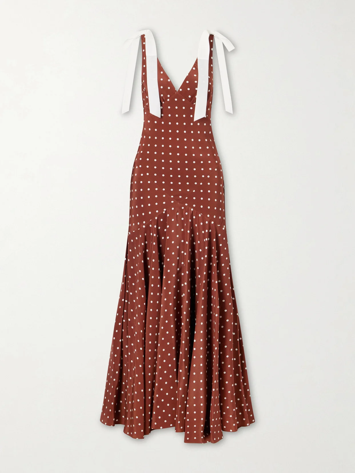 Polka-dot Silk-crepe Midi Dress - 1