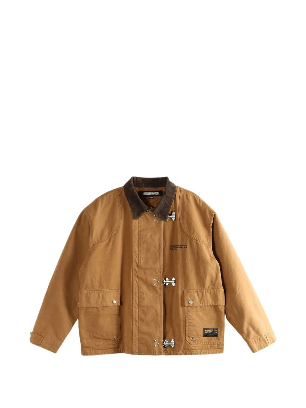 corduroy-collar jacket - 1