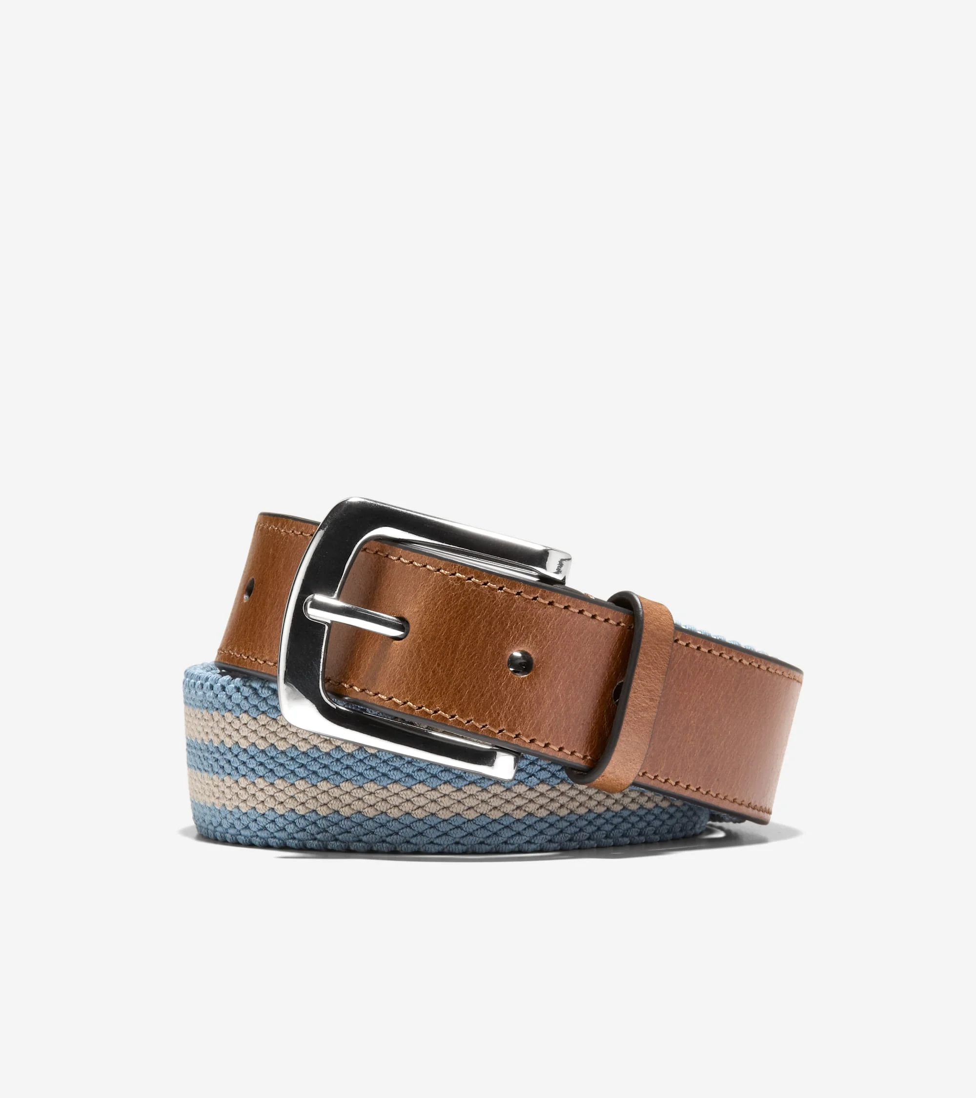 Men's 35MM Striped Canvas Stretch Belt - 1