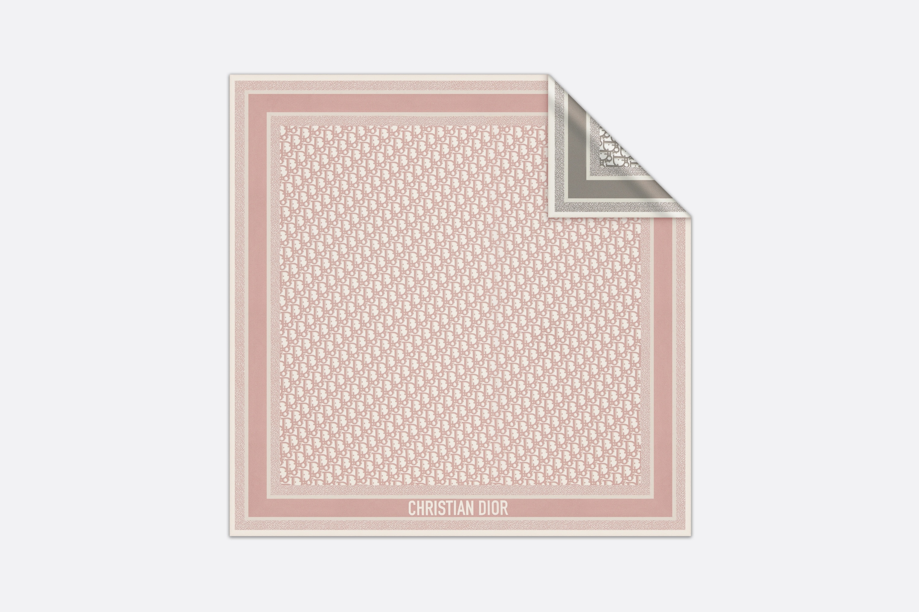【無料郵送/関税込/正規品】 (W) Dior Paris 90 Square Silk Twi Dior Saisons Printemps-Été 90 Square Scarf Light Pink
