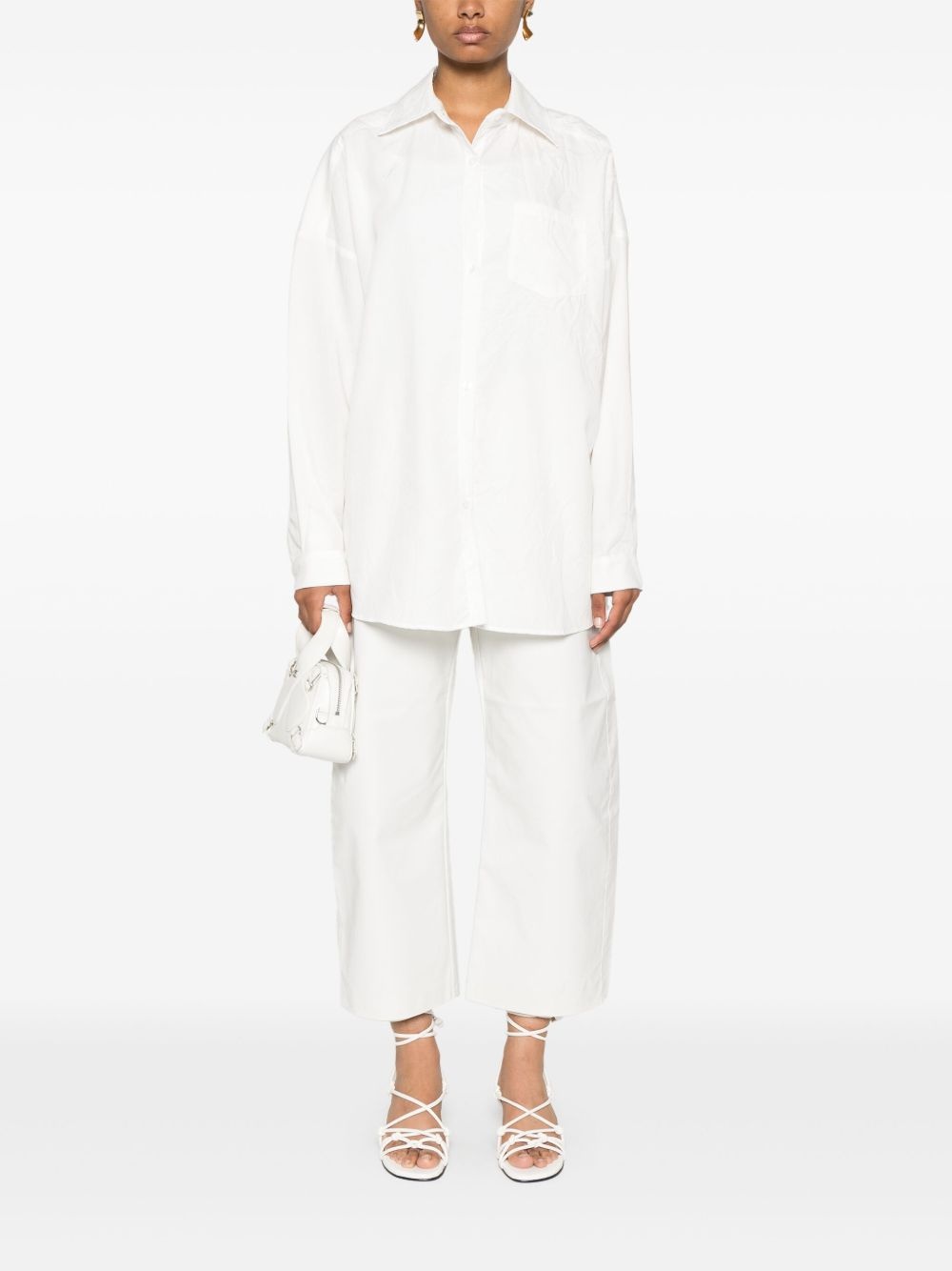 textured straight trousers - 2