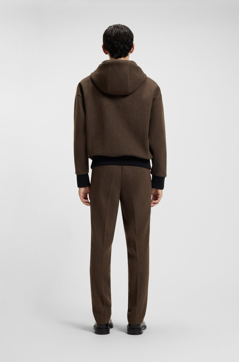 MODERN-FIT HOODED JACKET IN HERRINGBONE CLOTH 4