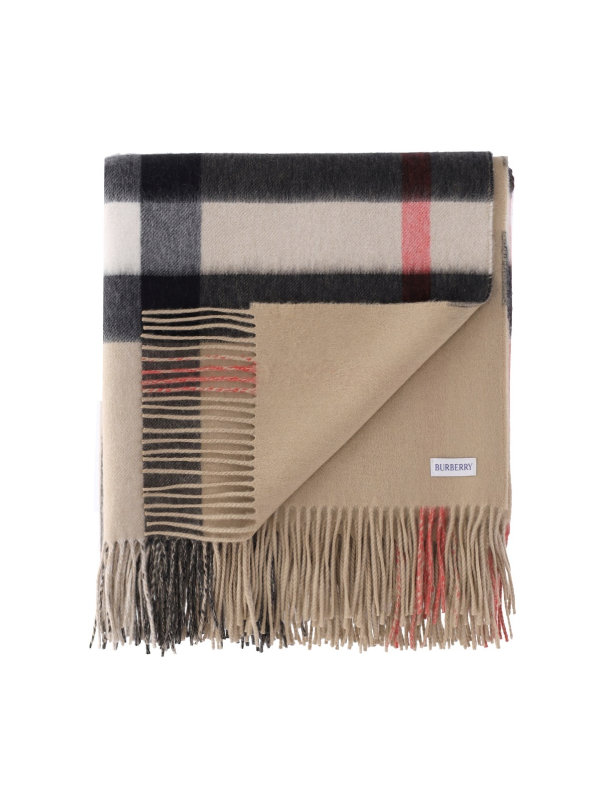 'EXAGGERED CHECK' CASHMERE BLANKET - 2
