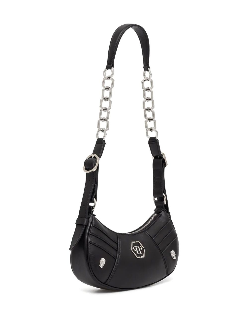 rhinestone-appliqué shoulder bag - 2