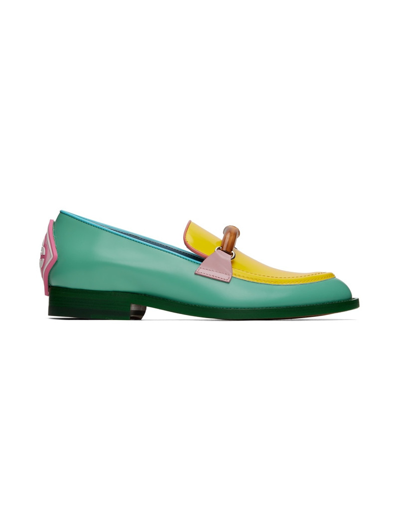 Green & Yellow Memphis Loafers 1