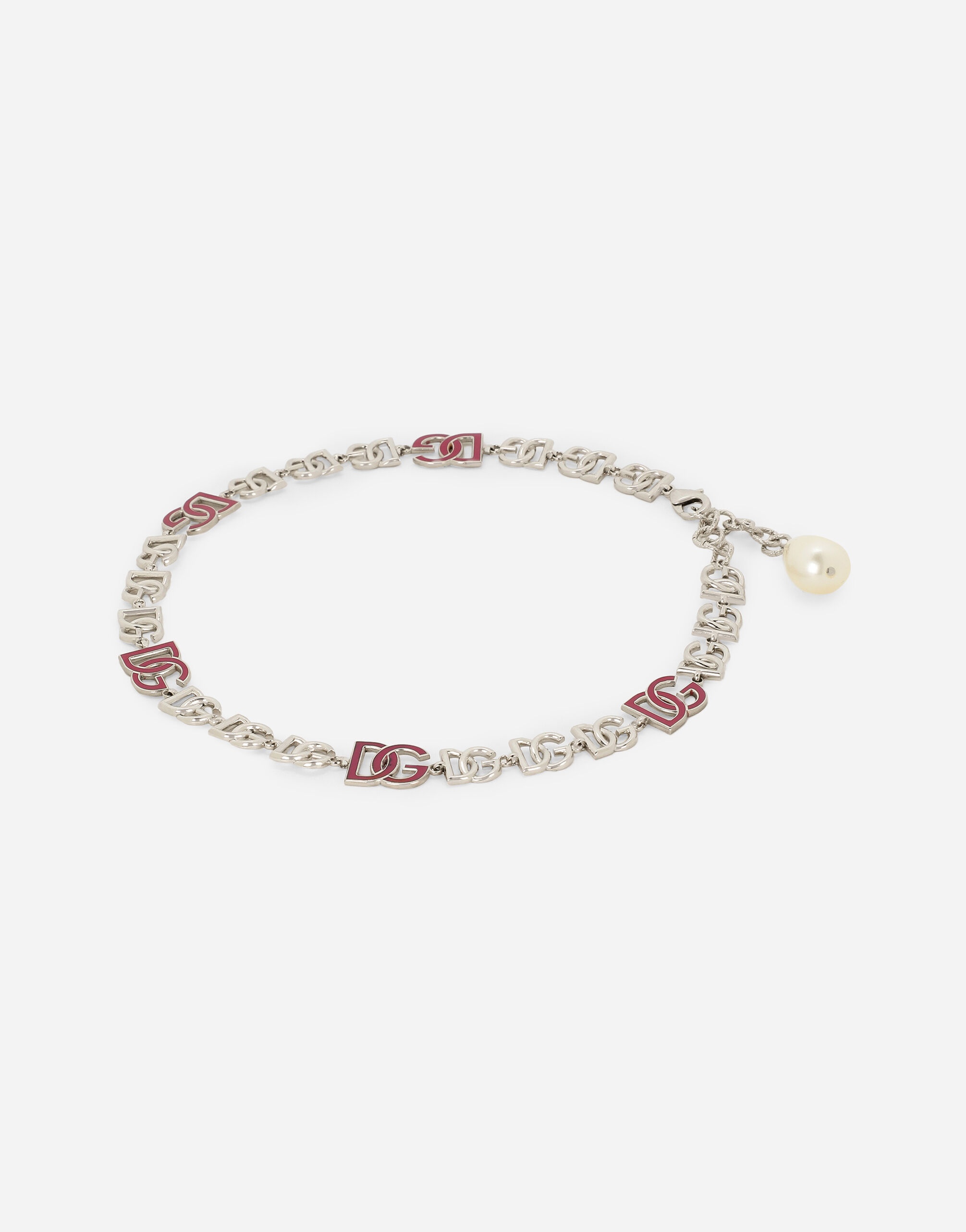 Short necklace with DG multi-logo - 2