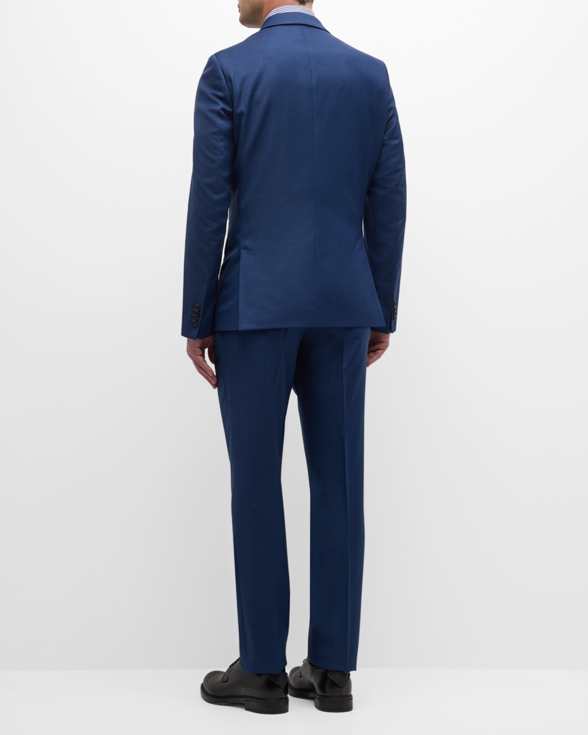 Men's Tailored Fit Wool Two-Button Suit - 4