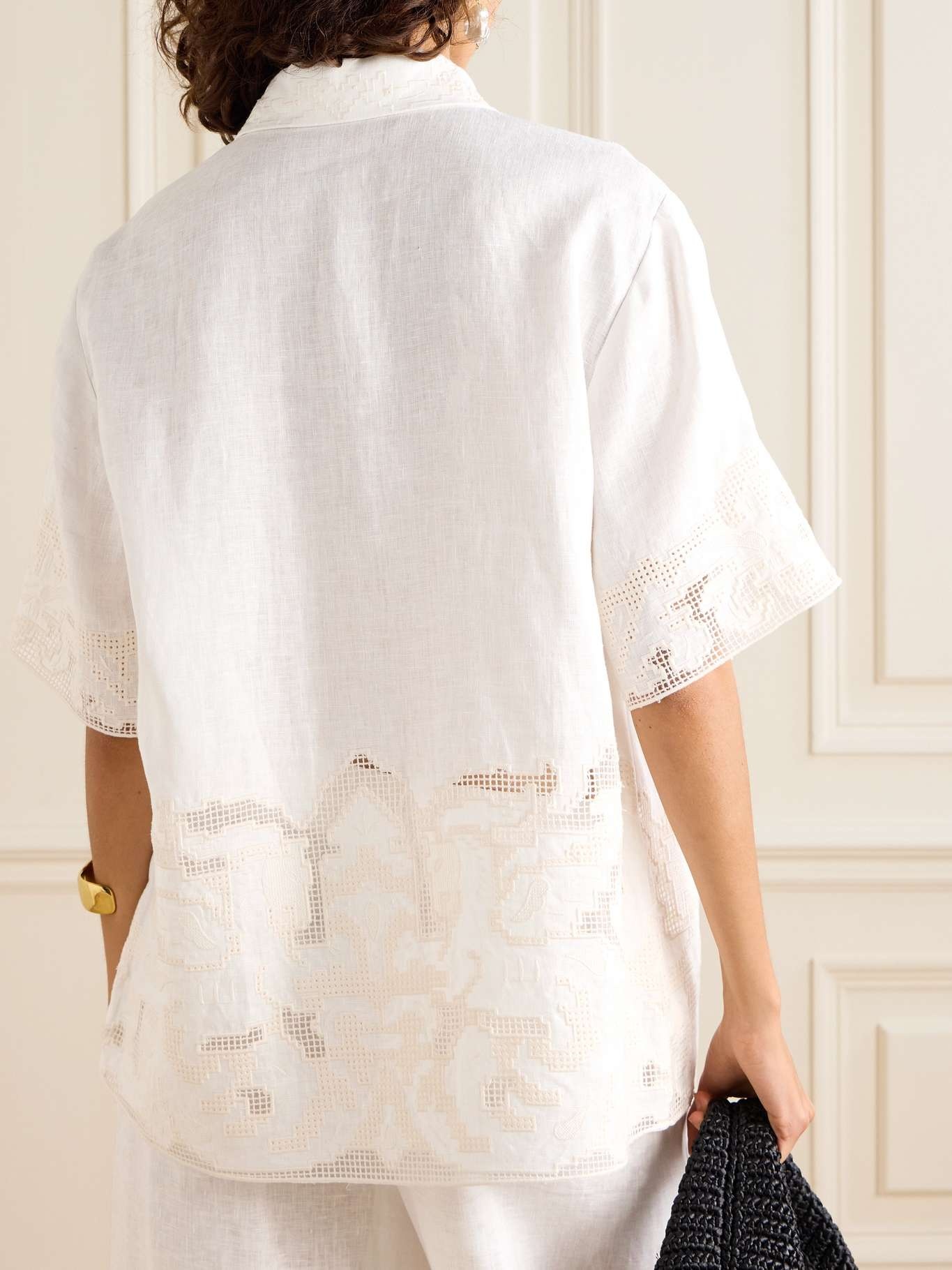 Pegasus embroidered linen shirt - 3