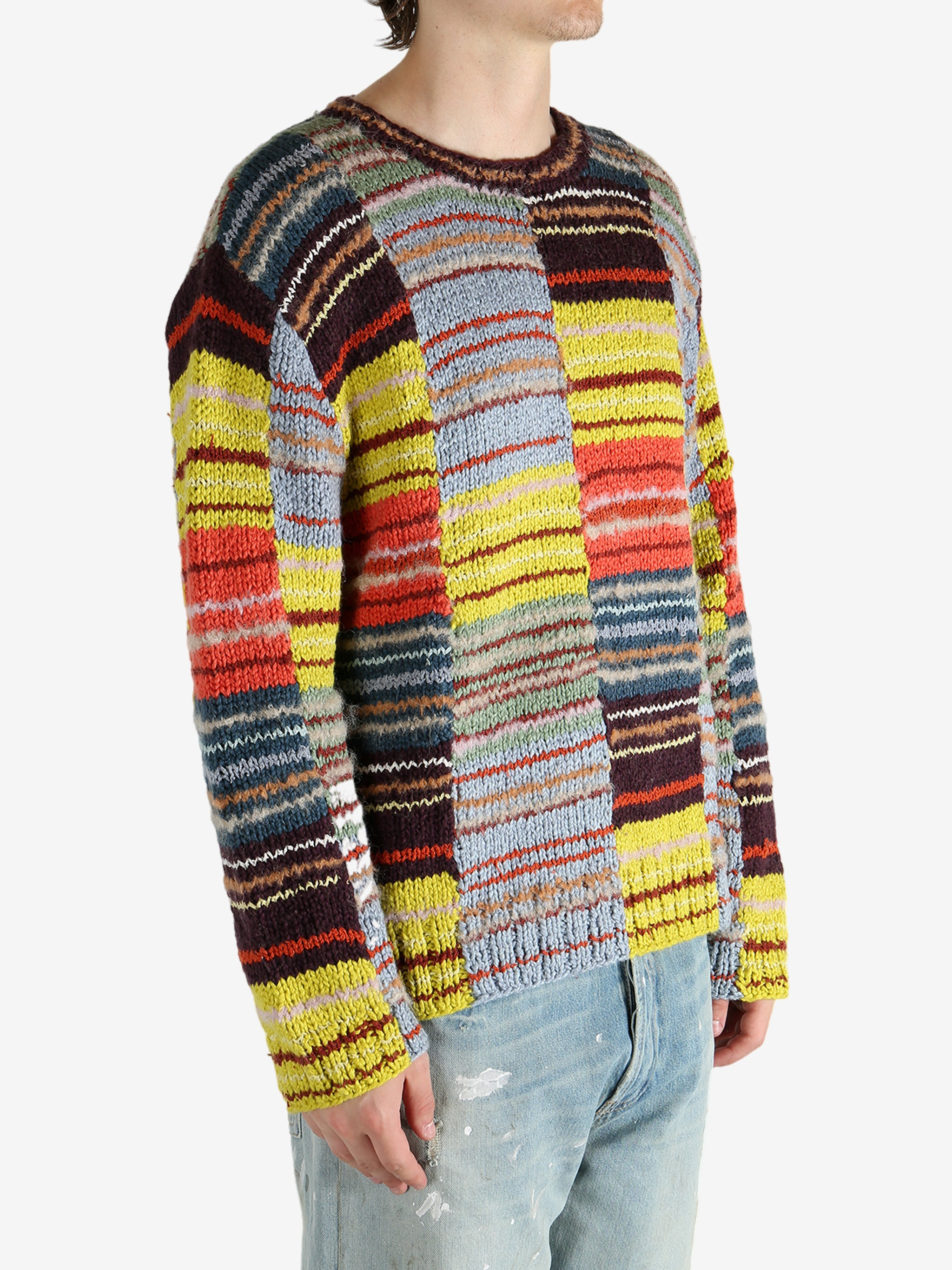 THE ELDER STATESMAN - Men Patchwork Scrap Crew - 2