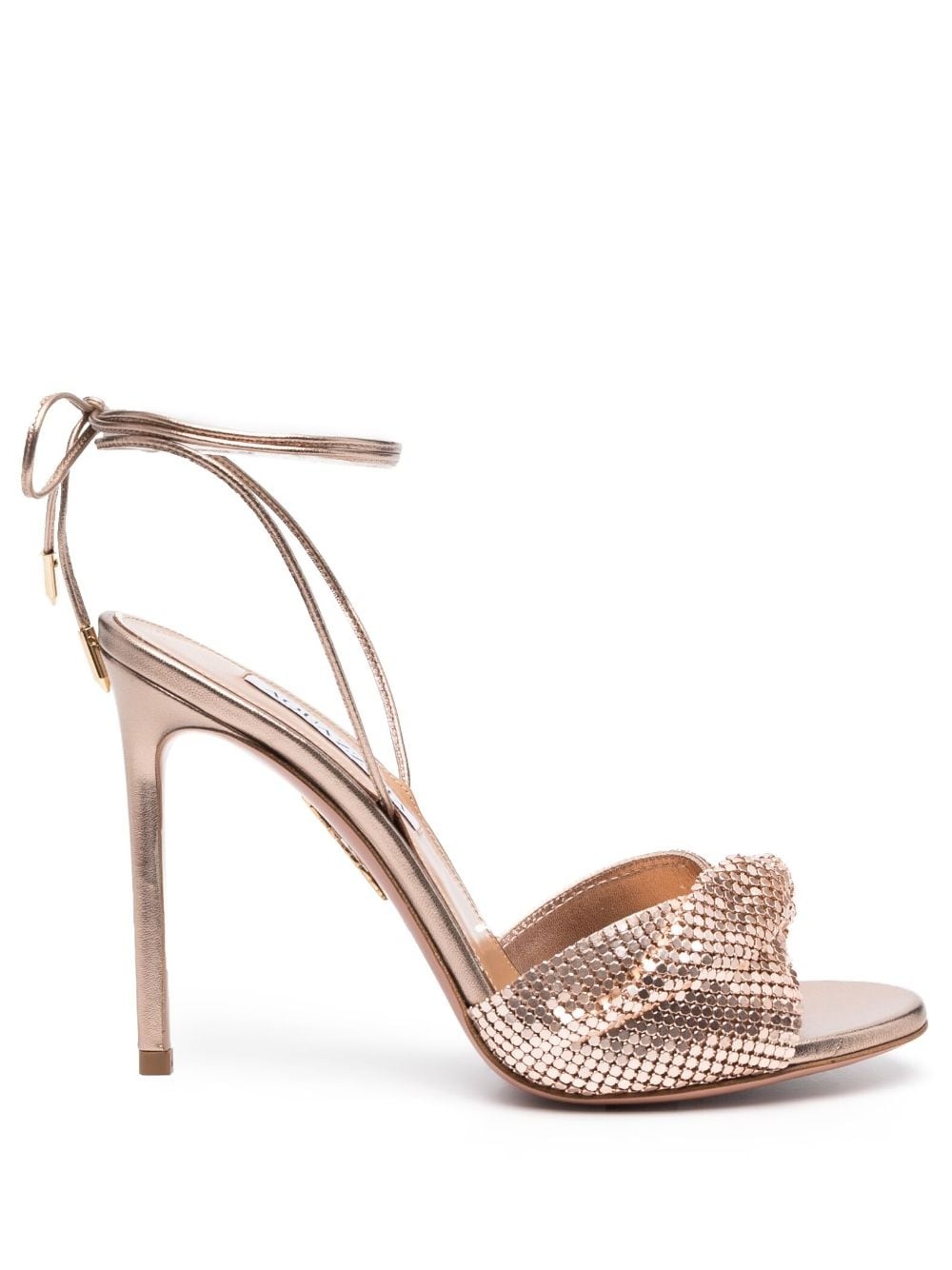 110mm embellished lace-up sandals - 1