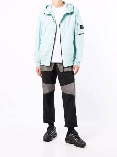 Stone Island Compass-patch zip-front lightweight jacket outlook