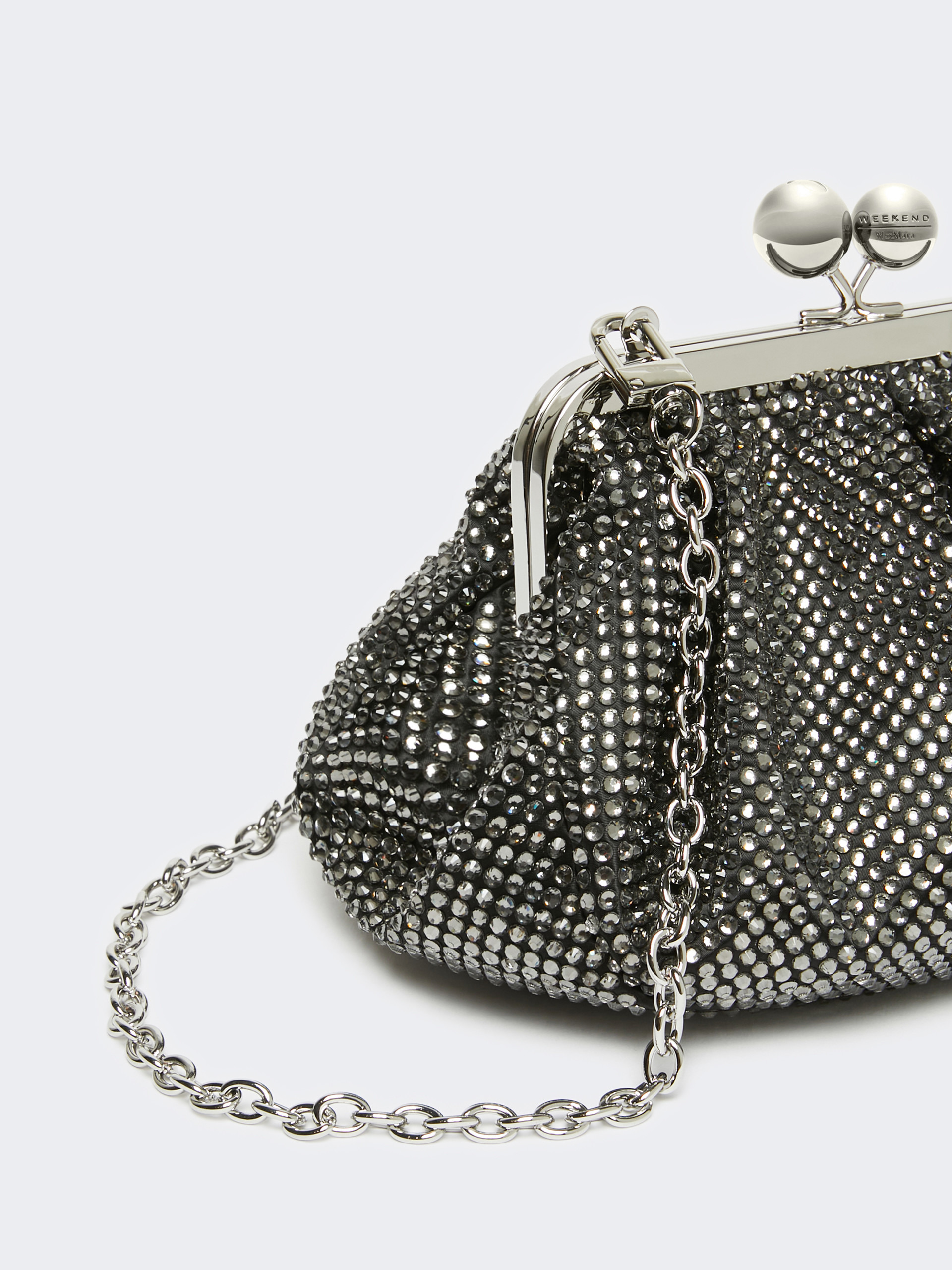 EMY Small Pasticcino Bag in satin with rhinestones - 4