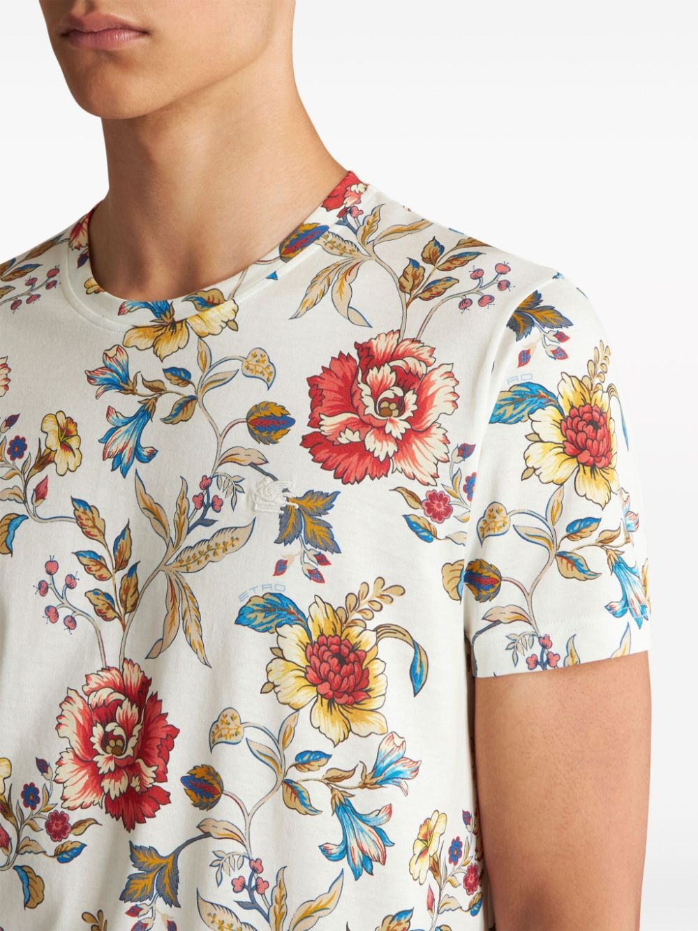 floral-print cotton T-shirt - 5