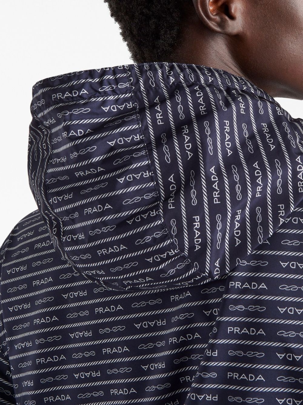 triangle-logo printed raincoat - 5