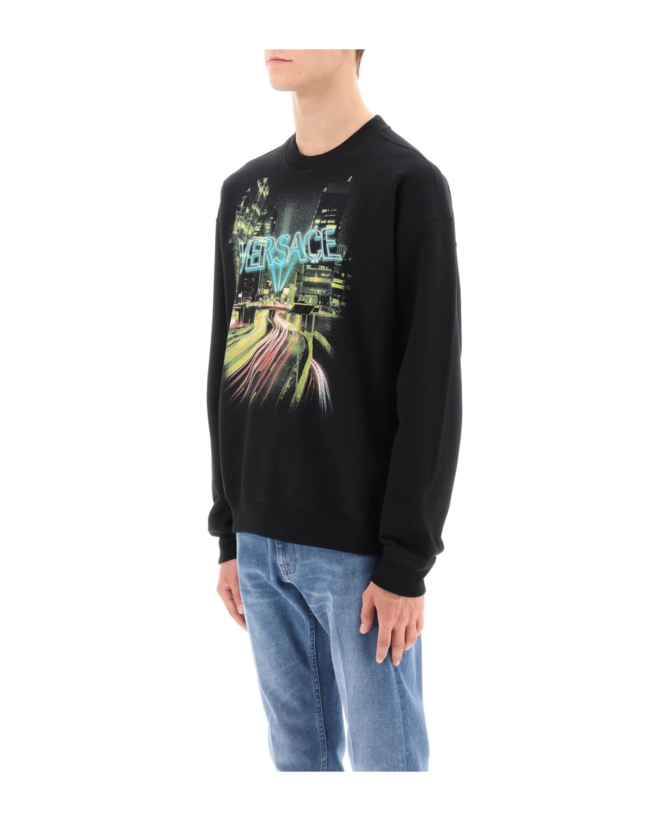 Printed Cotton Crew-neck Sweatshirt - 4