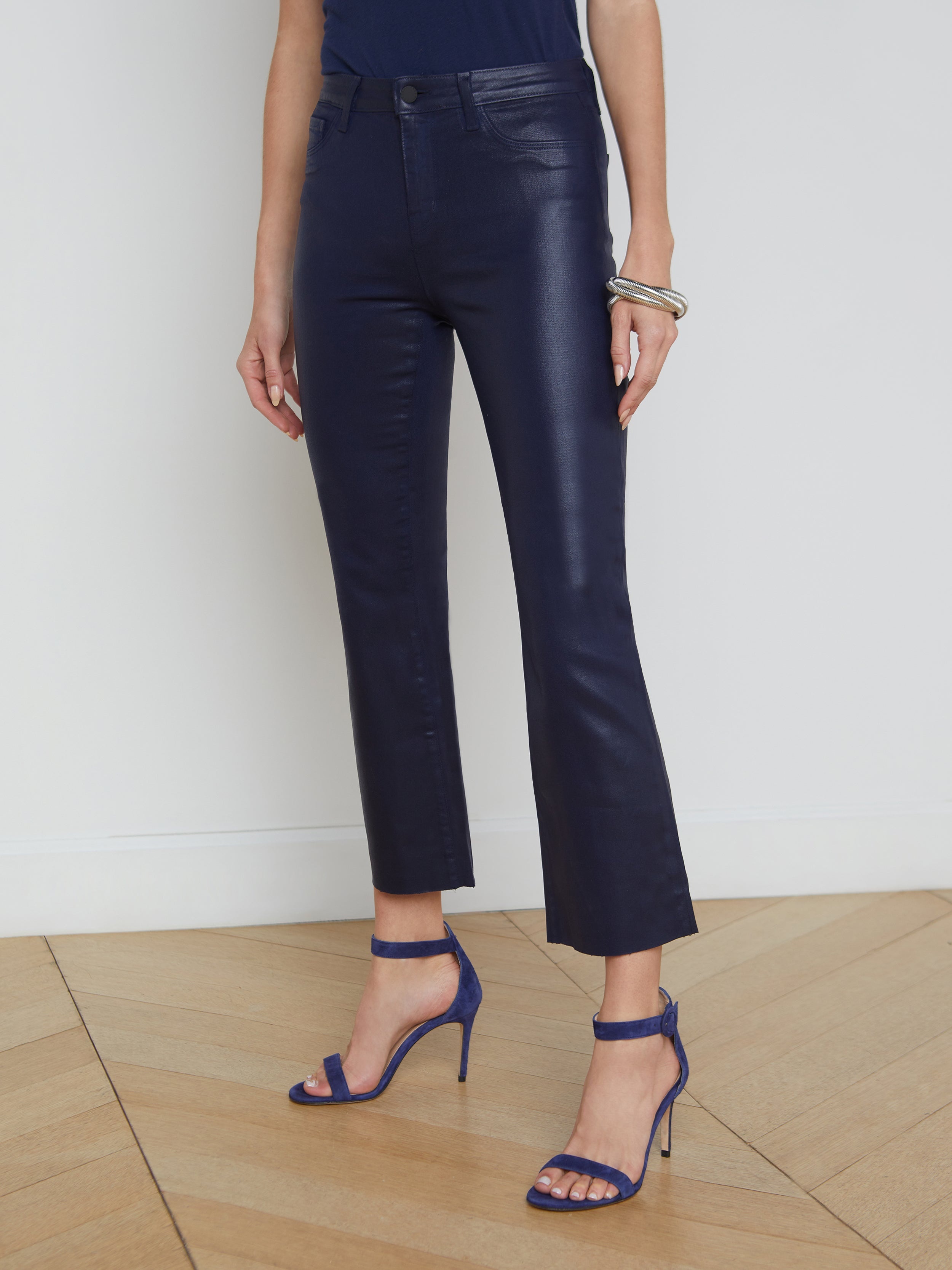 Kendra Coated Cropped Flare Jean - 4