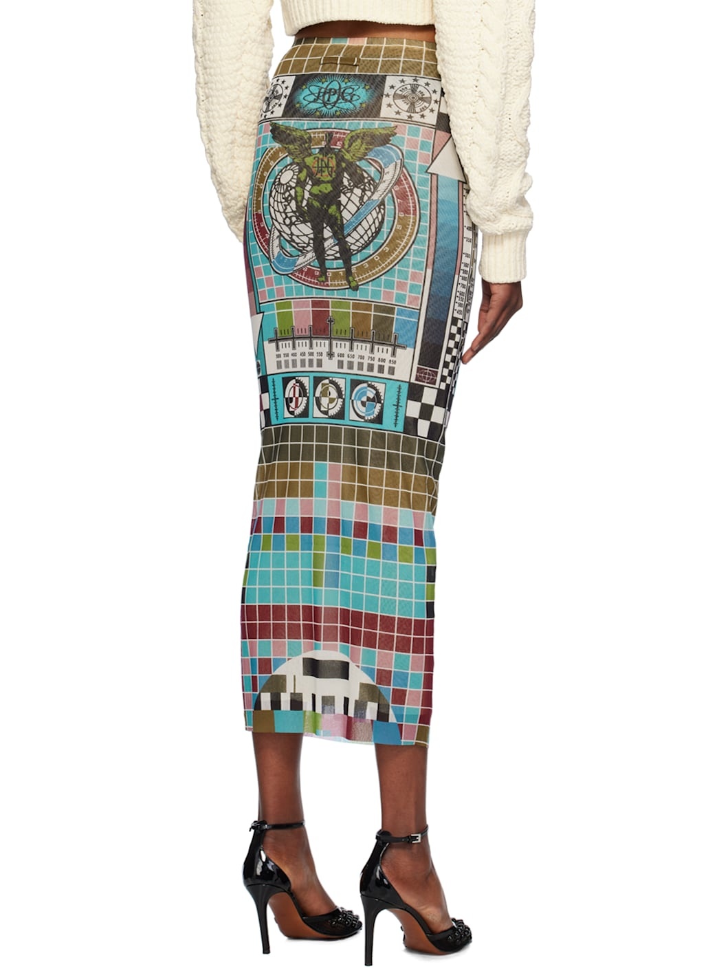 Multicolor Printed Mire Maxi Skirt - 3