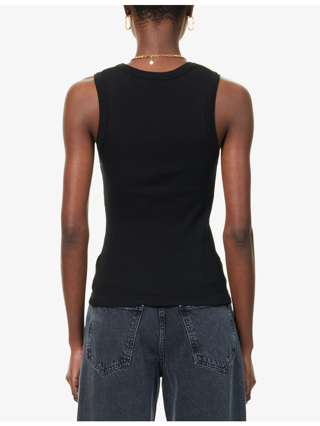 Poppy Ribbed Stretch-Woven Top - 4