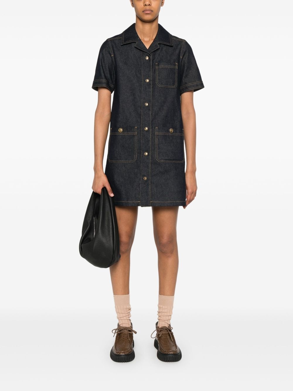 denim mini dress - 2
