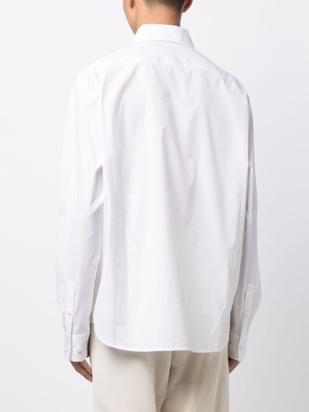 logo-print cotton-blend shirt - 4