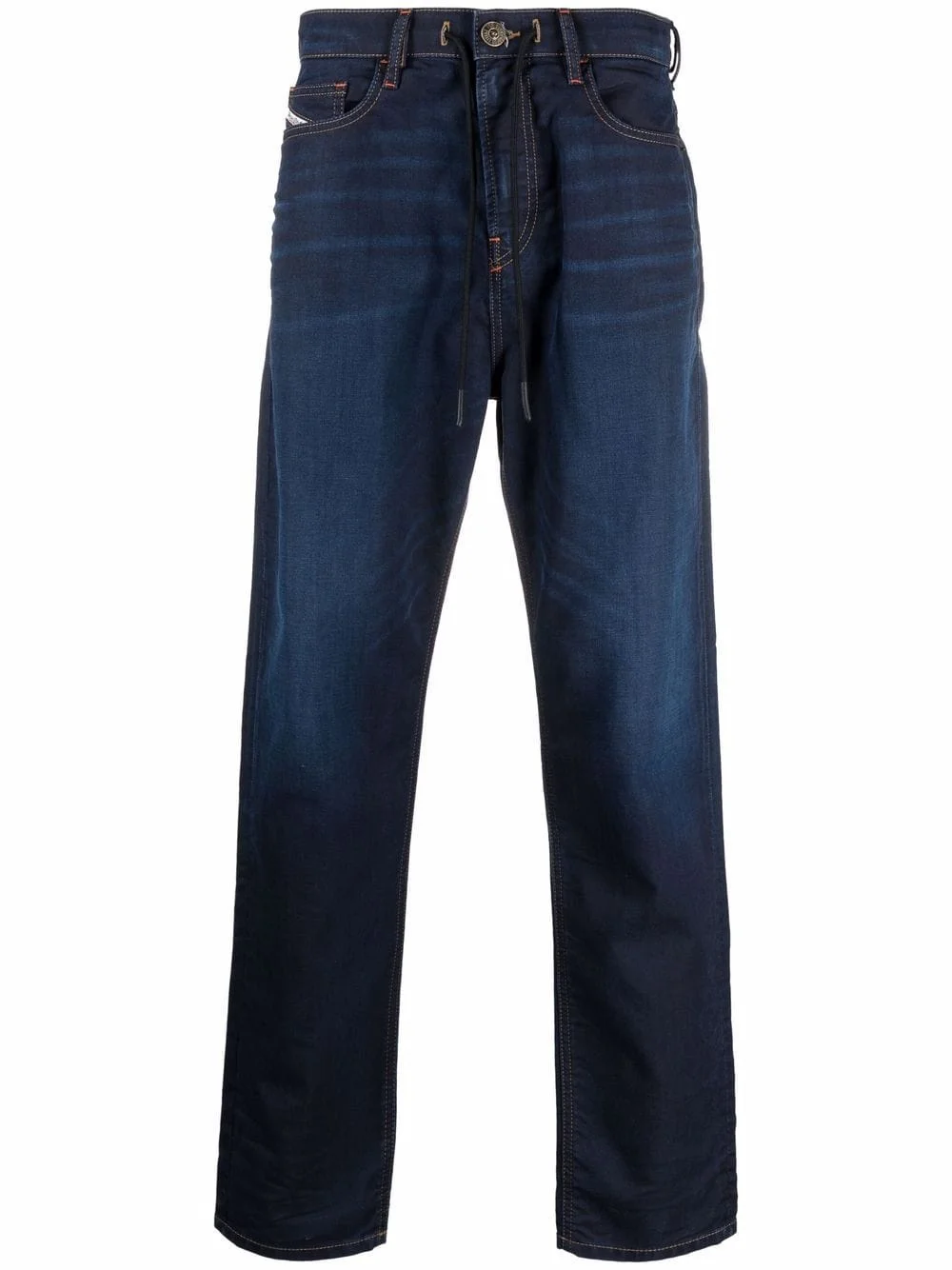 D-Vider tapered drawstring jeans - 1