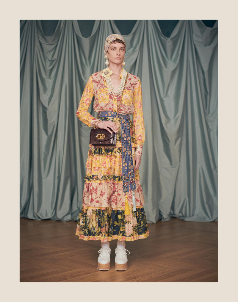 PAPIER FLORAL SILK SCARF 7