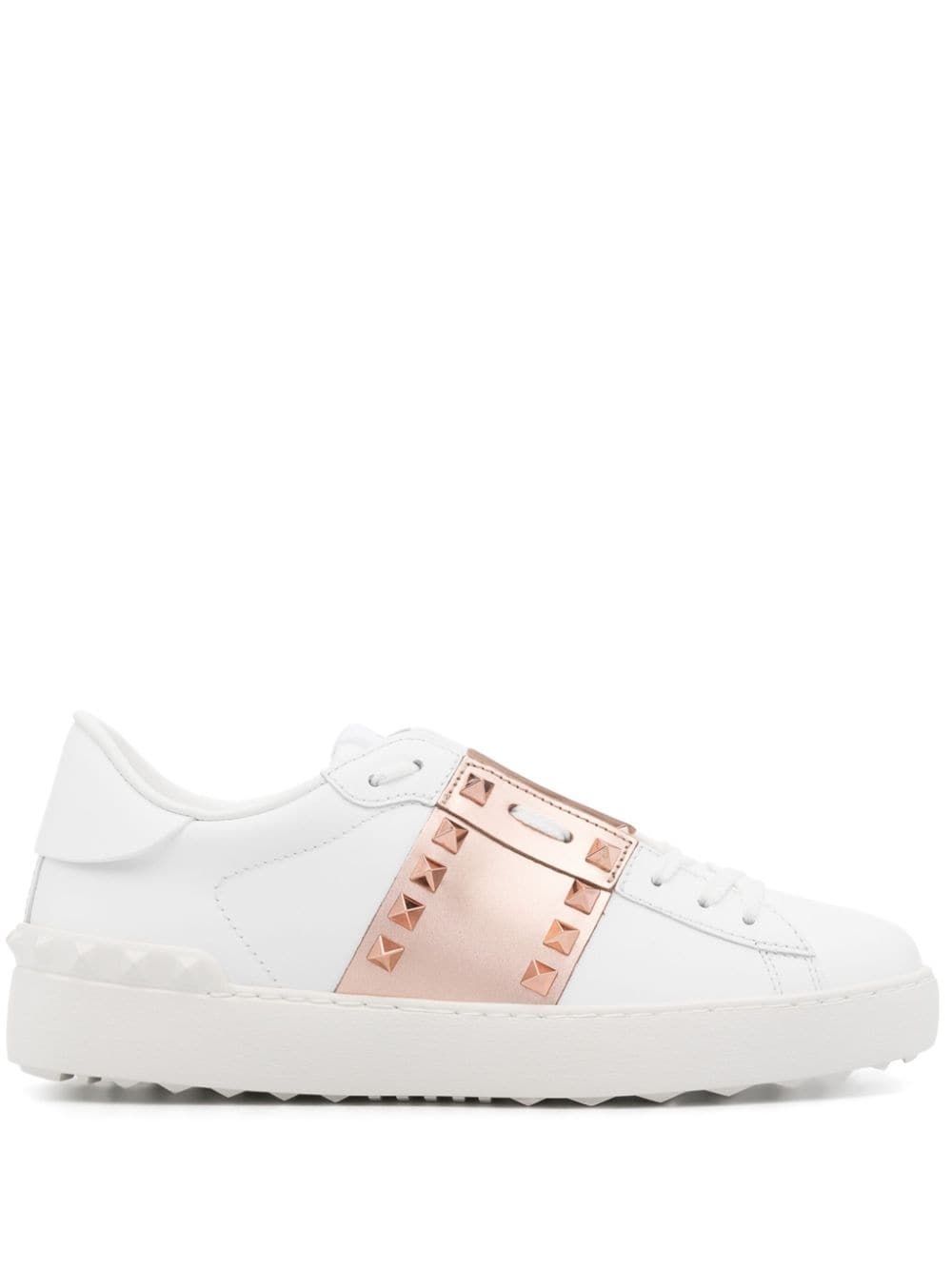 Rockstud leather sneakers - 1