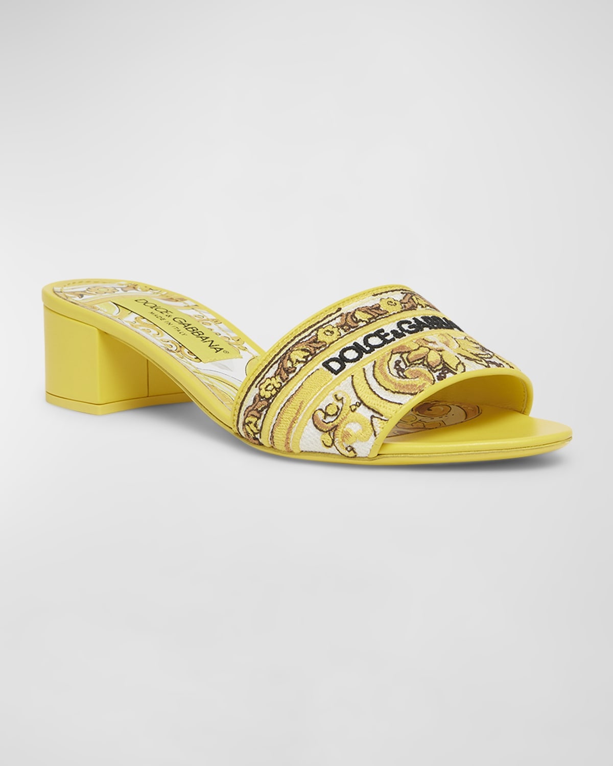 Karol Embroidered Block-Heel Slide Sandals - 3