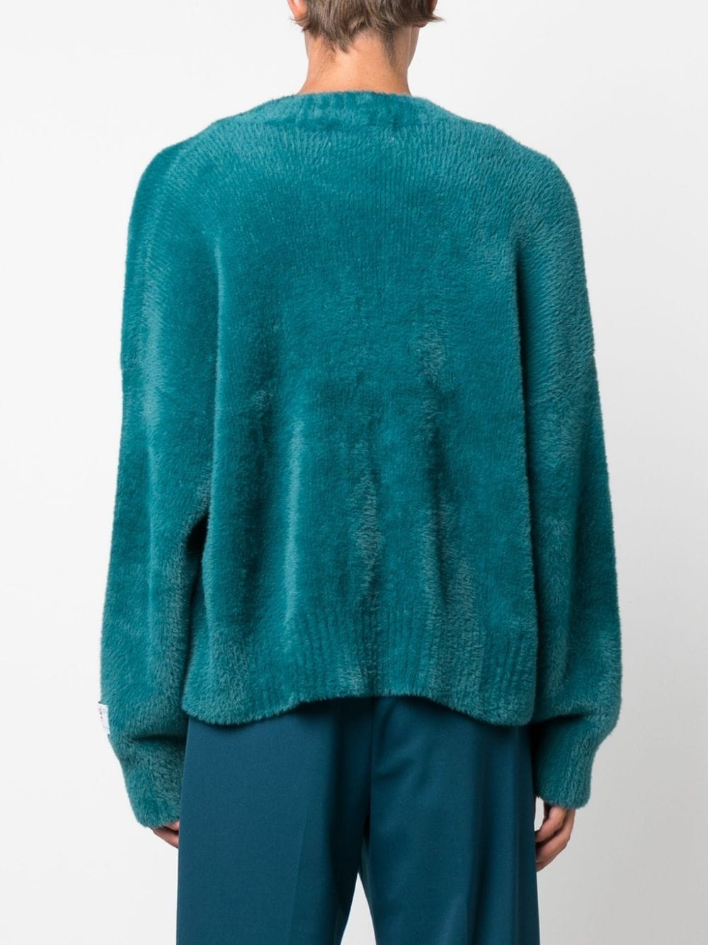 knitted V-neck cardigan - 4