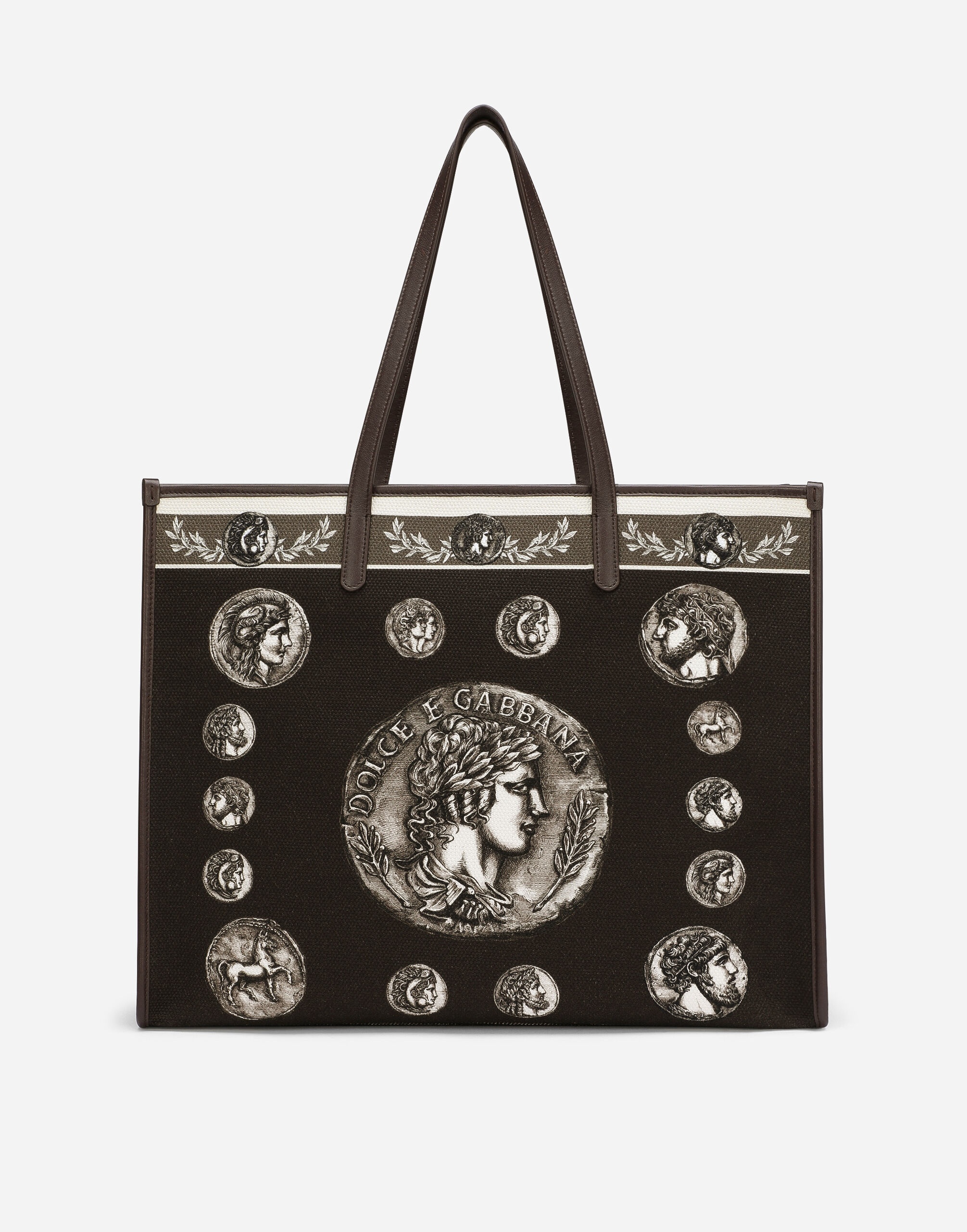 Large printed canvas shopper - 4