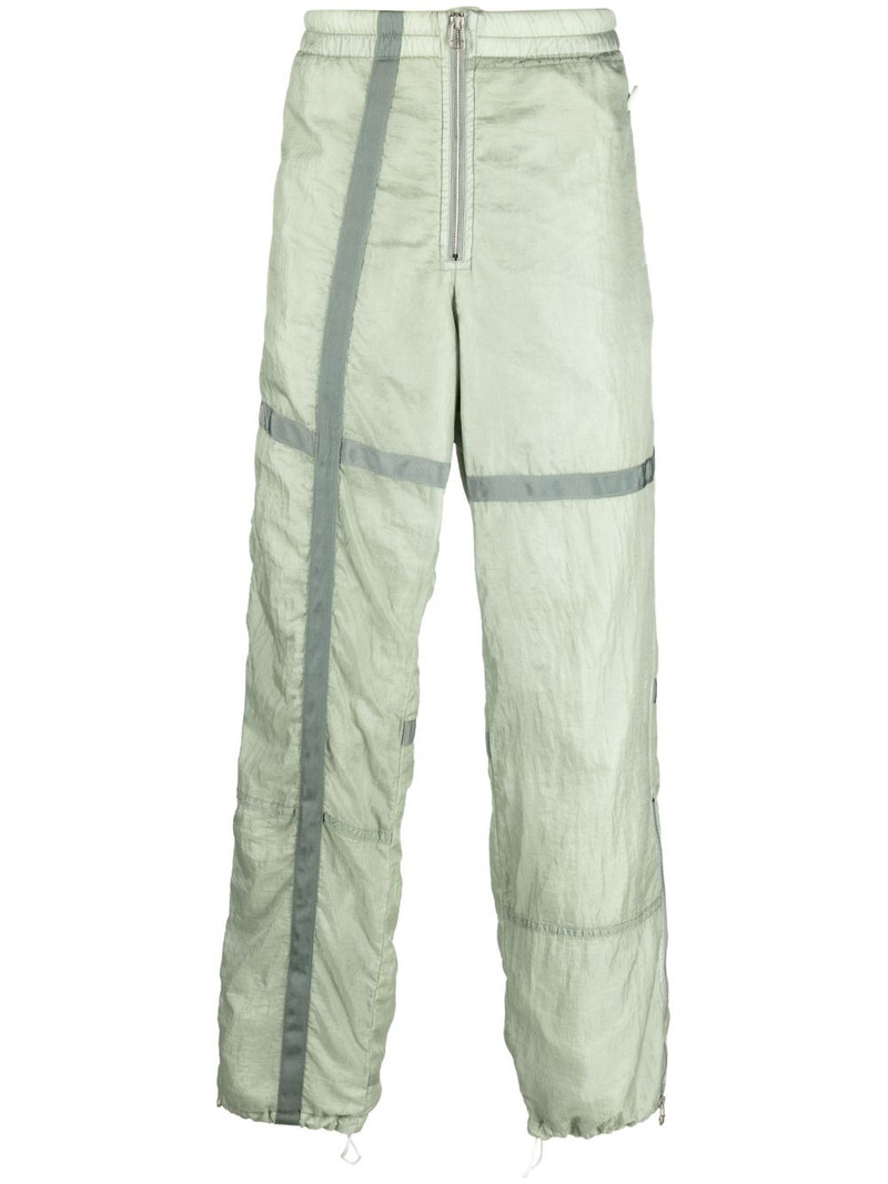 elasticated-waistband wide-leg trousers 1