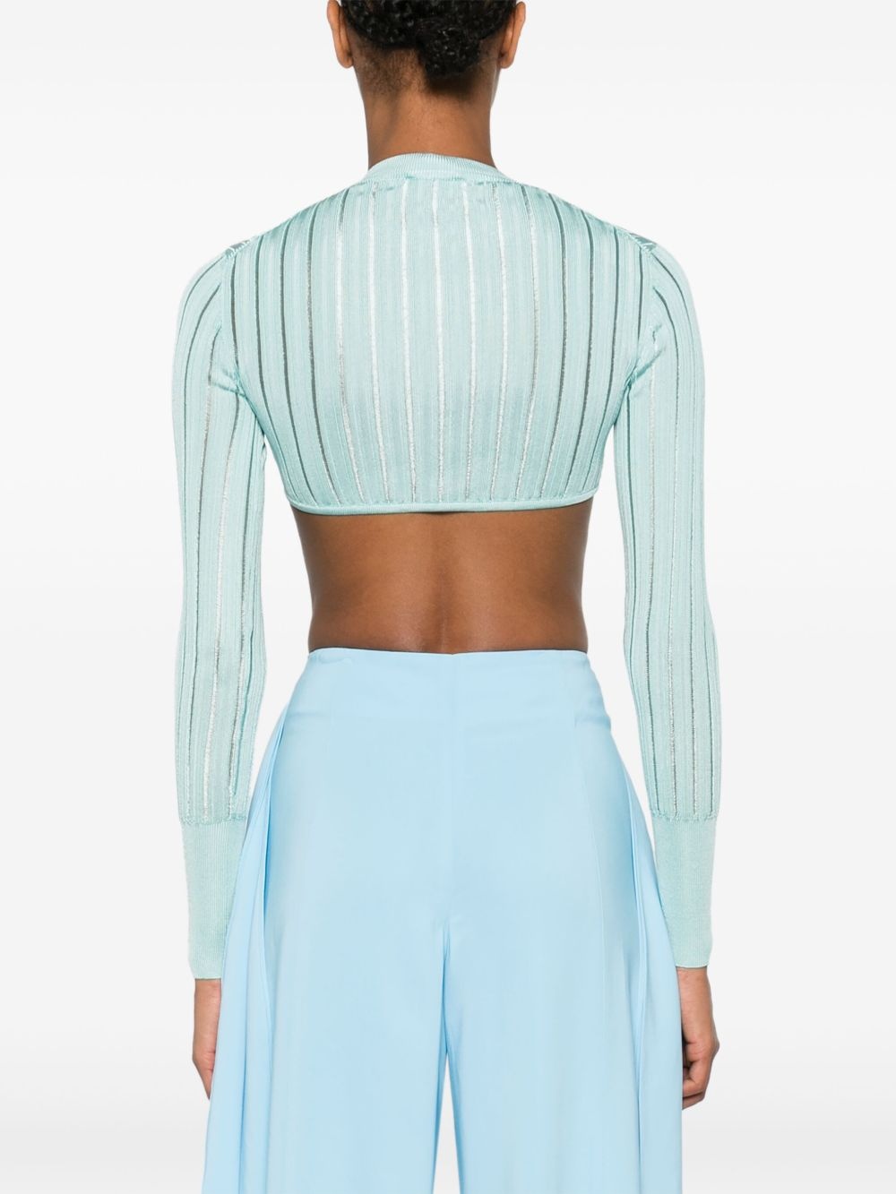 Crinoline cropped cardigan - 4