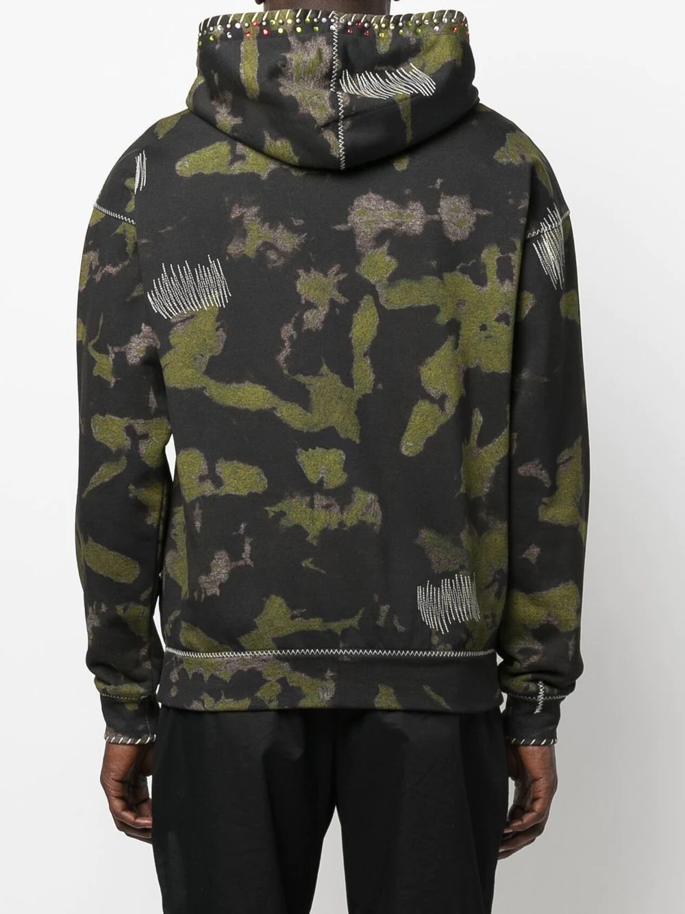 camouflage print zipped hoodie - 4