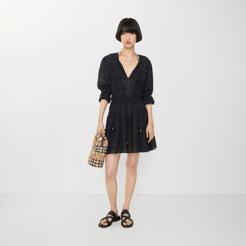 Burberry Check Cotton Voile Dress outlook