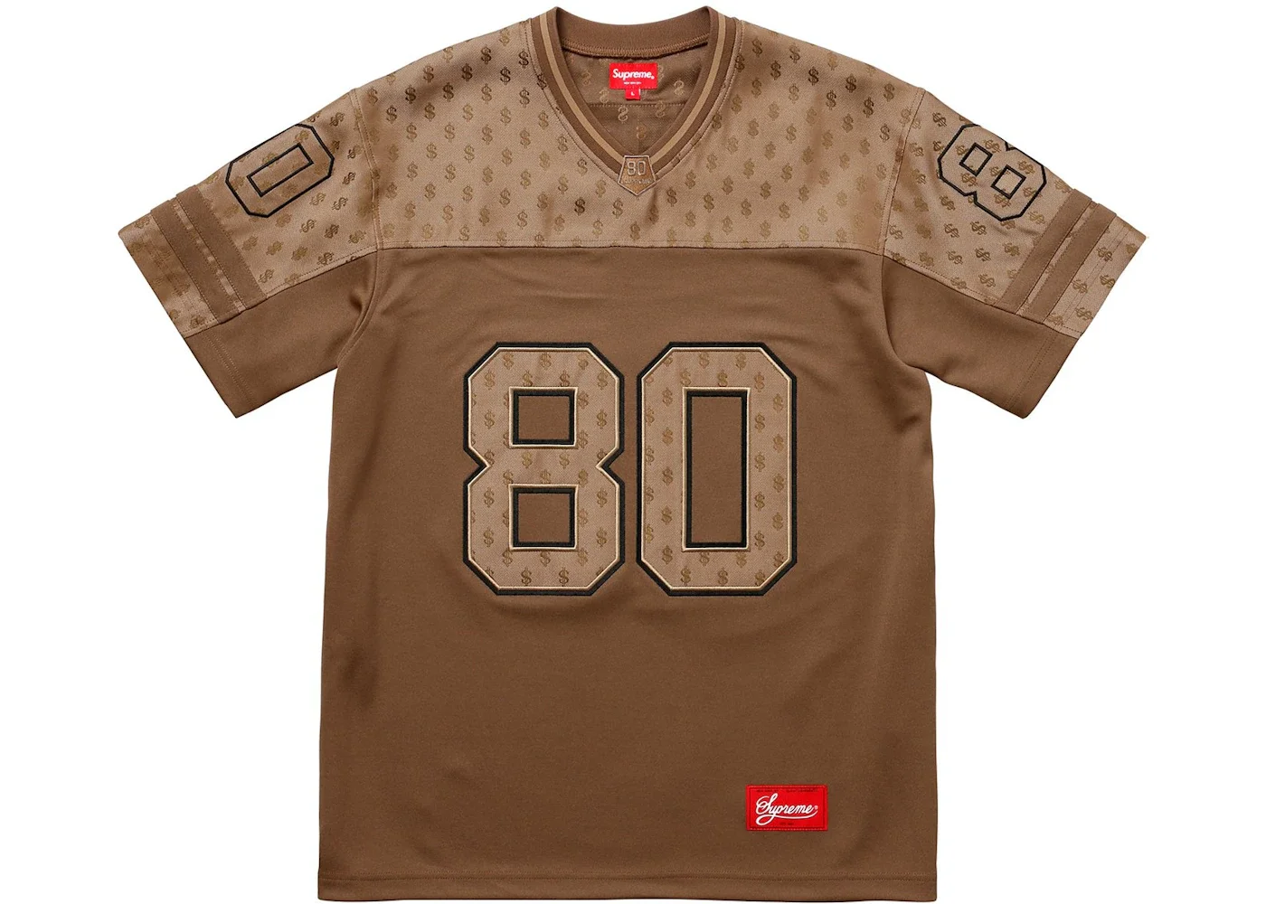 Supreme Monogram Football Jersey Brown - 1