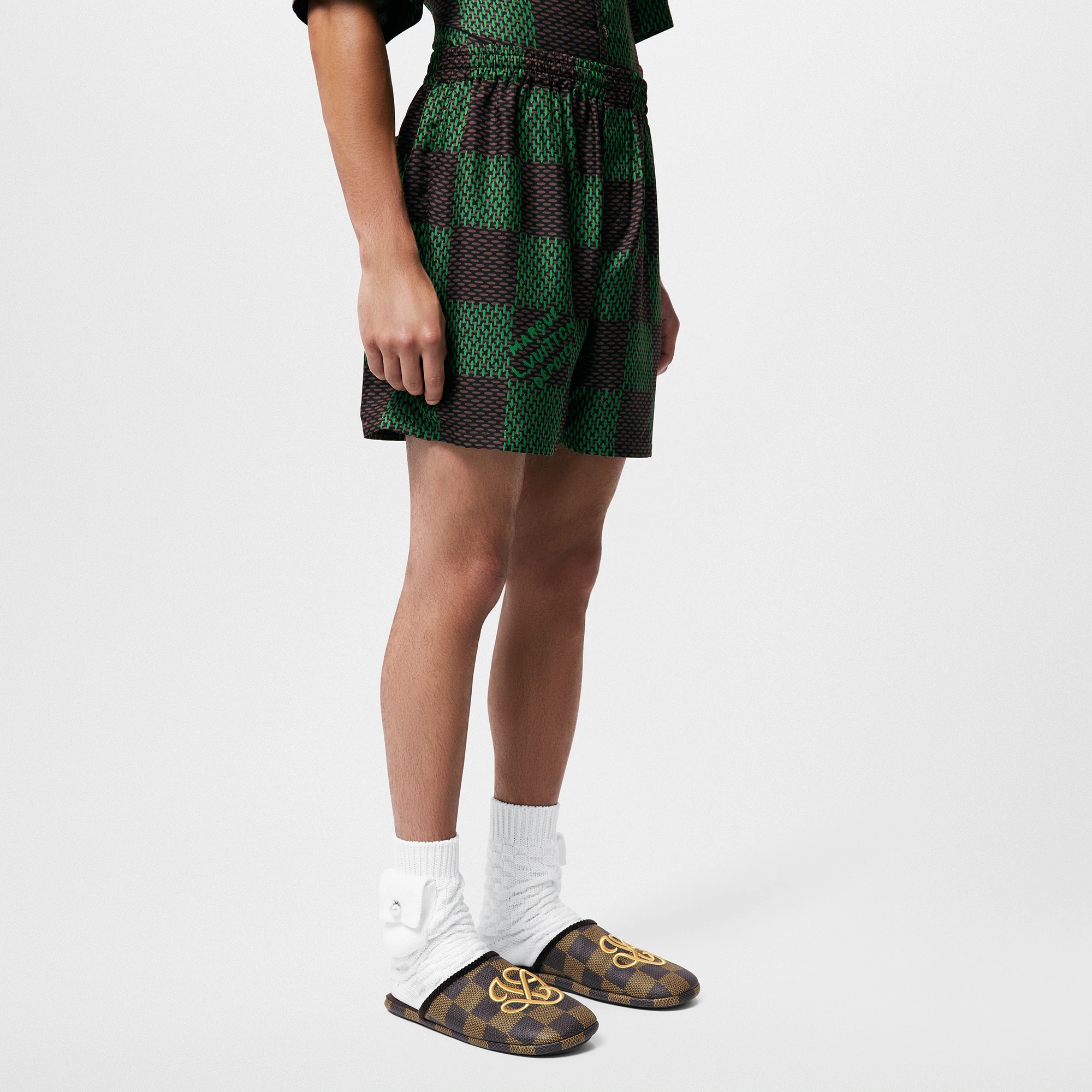 Damier Silk Shorts - 2