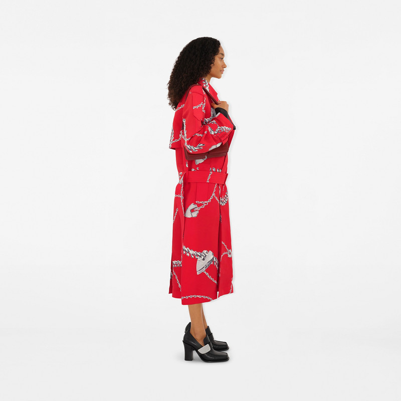 Long Shield Hardware Taffeta Trench Coat 3