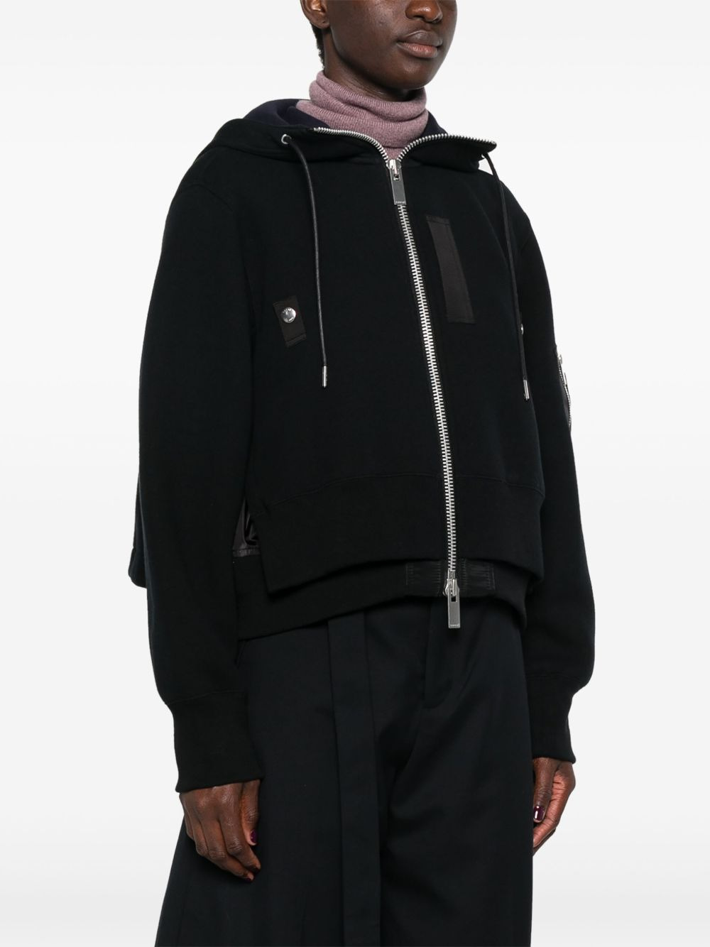 Sacai Women Cotton And Nylon Hoodie - 5