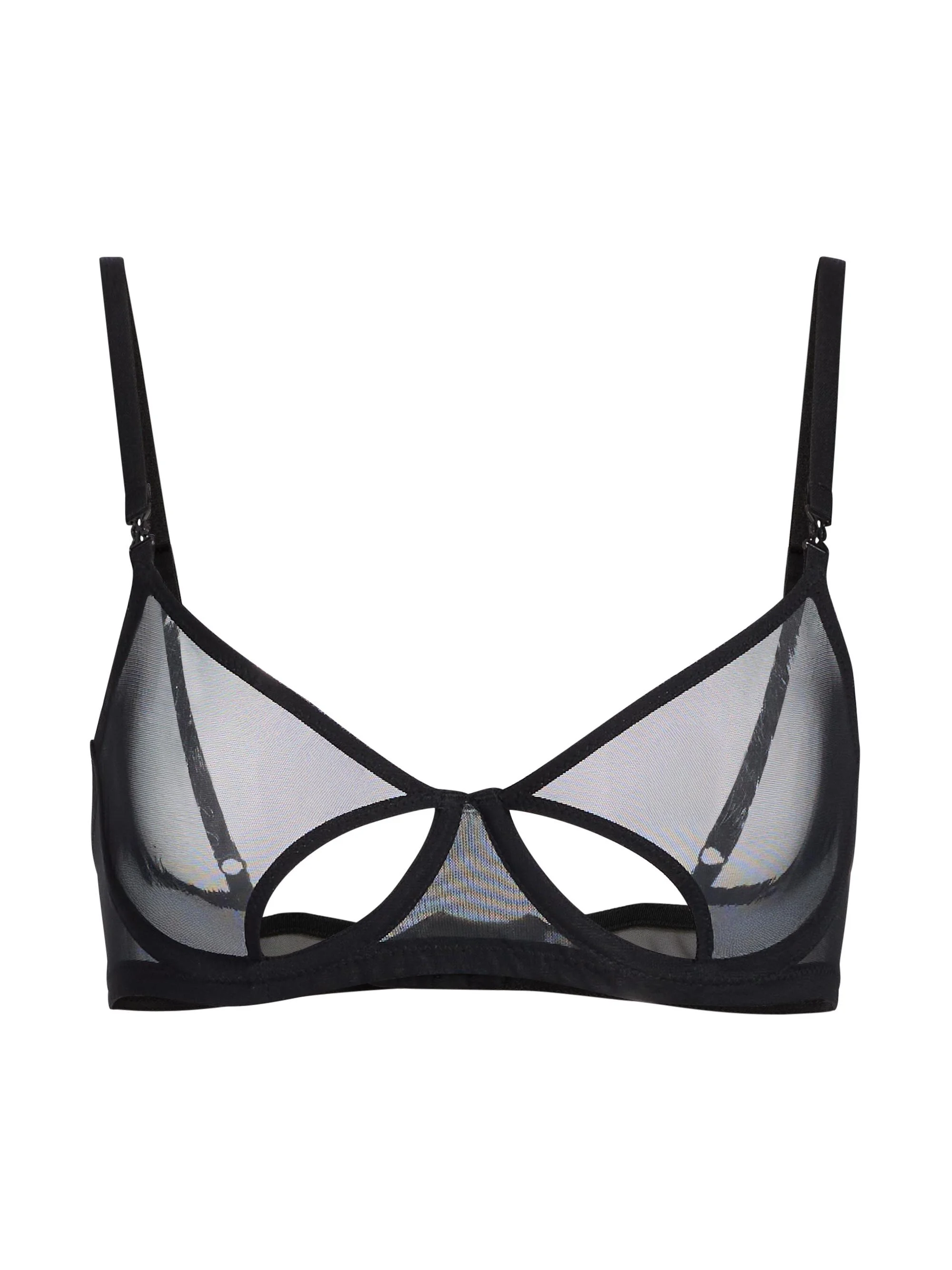 Women's Brienne Mesh Balconette Bra - Black - 1