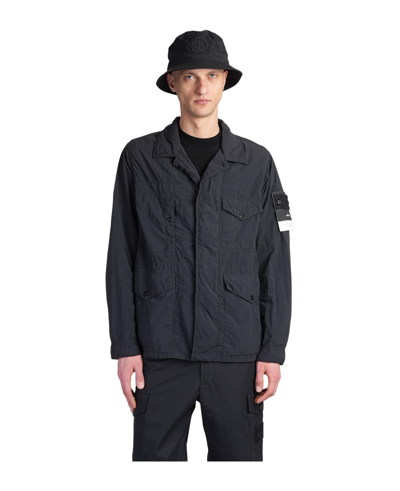 Casual Jacket In Black Polyamide - 1