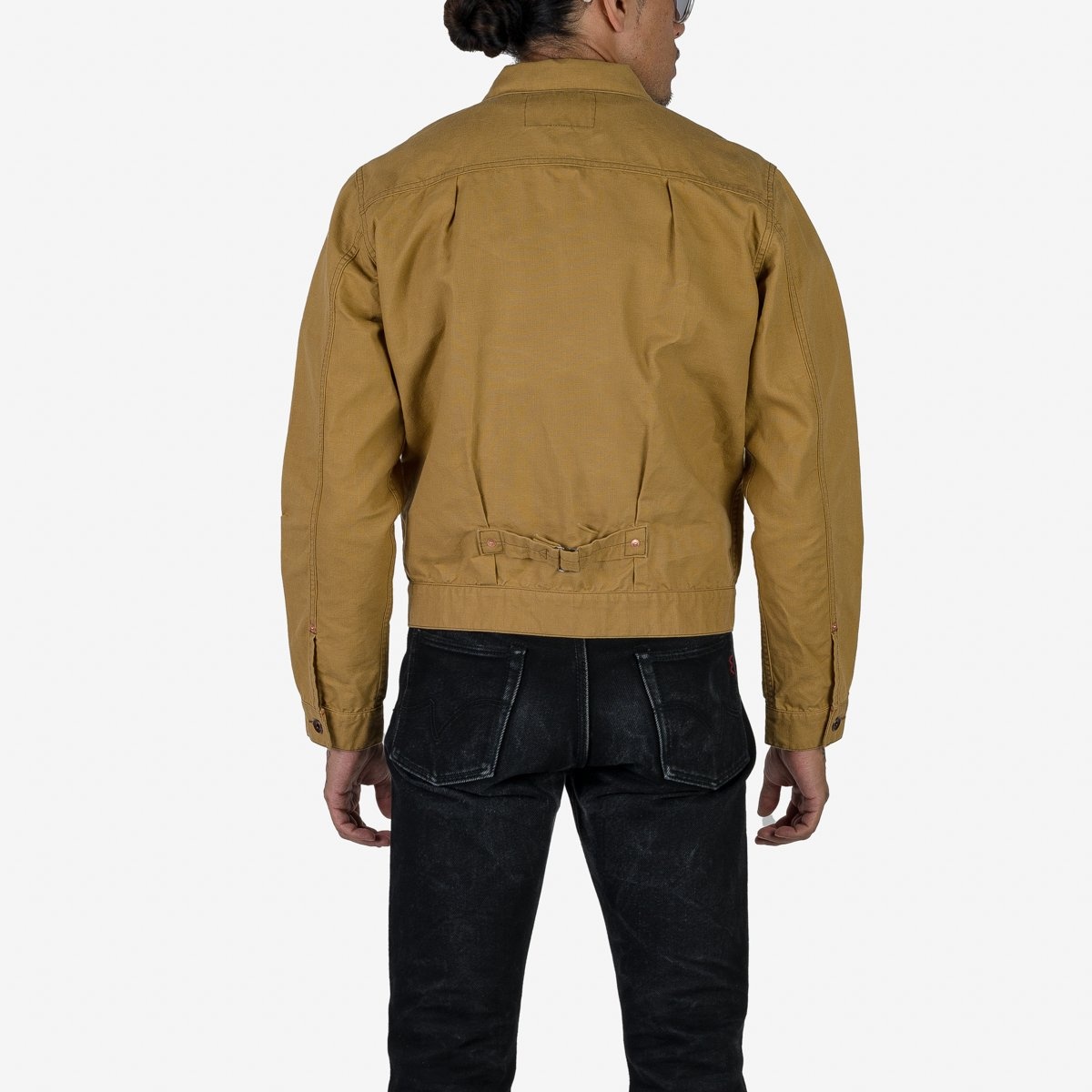 IHJ-134-MUS 9oz Paraffin Coated OX Type II Jacket - Mustard - 3