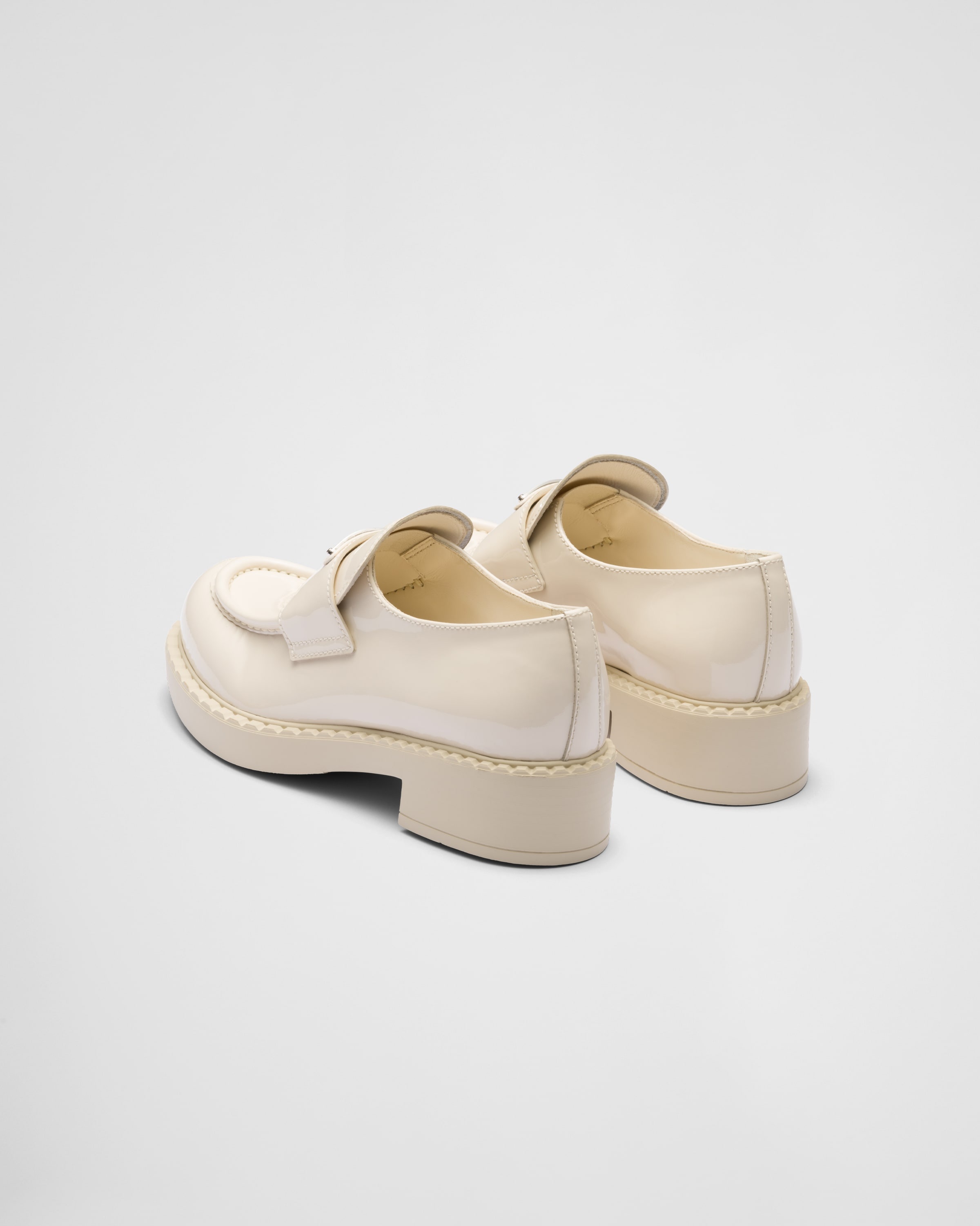 Chocolate patent leather loafers - 5