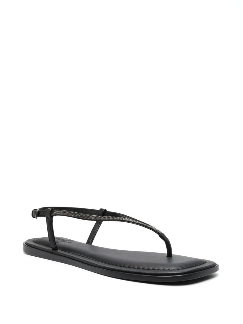 Brunello Cucinelli slingback buckled sandals outlook