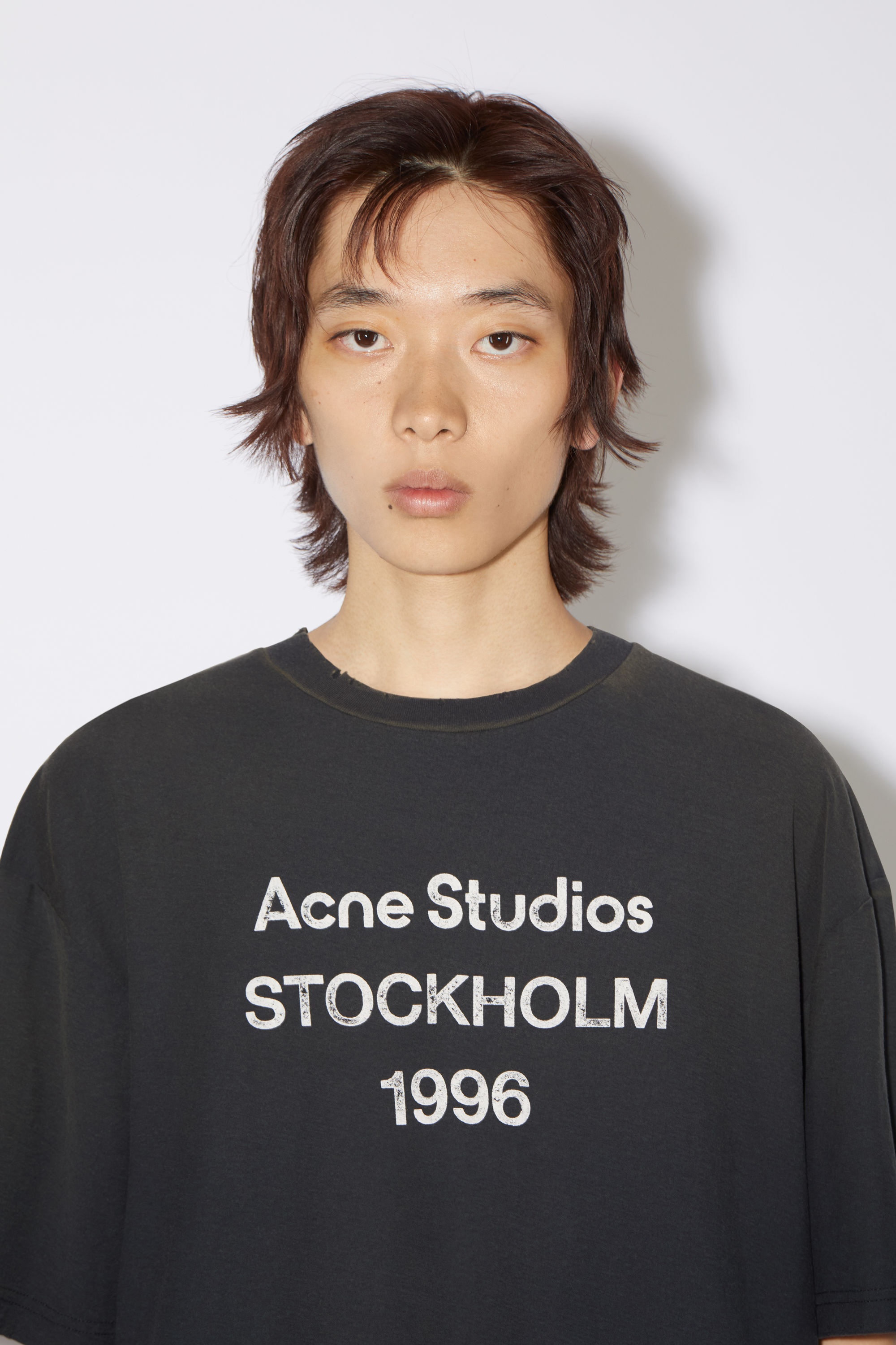 Logo t-shirt - Relaxed fit - Faded black - 4