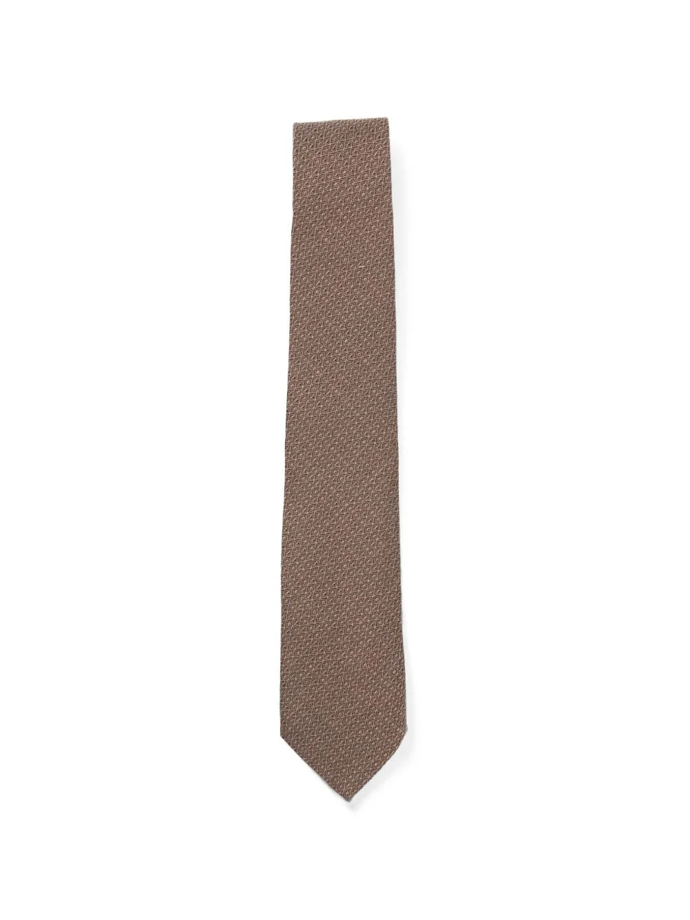 geometric-pattern wool tie - 1