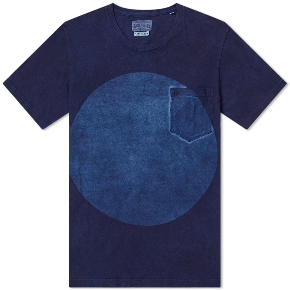 Blue Blue Japan Big Circle Slub Tee - 1