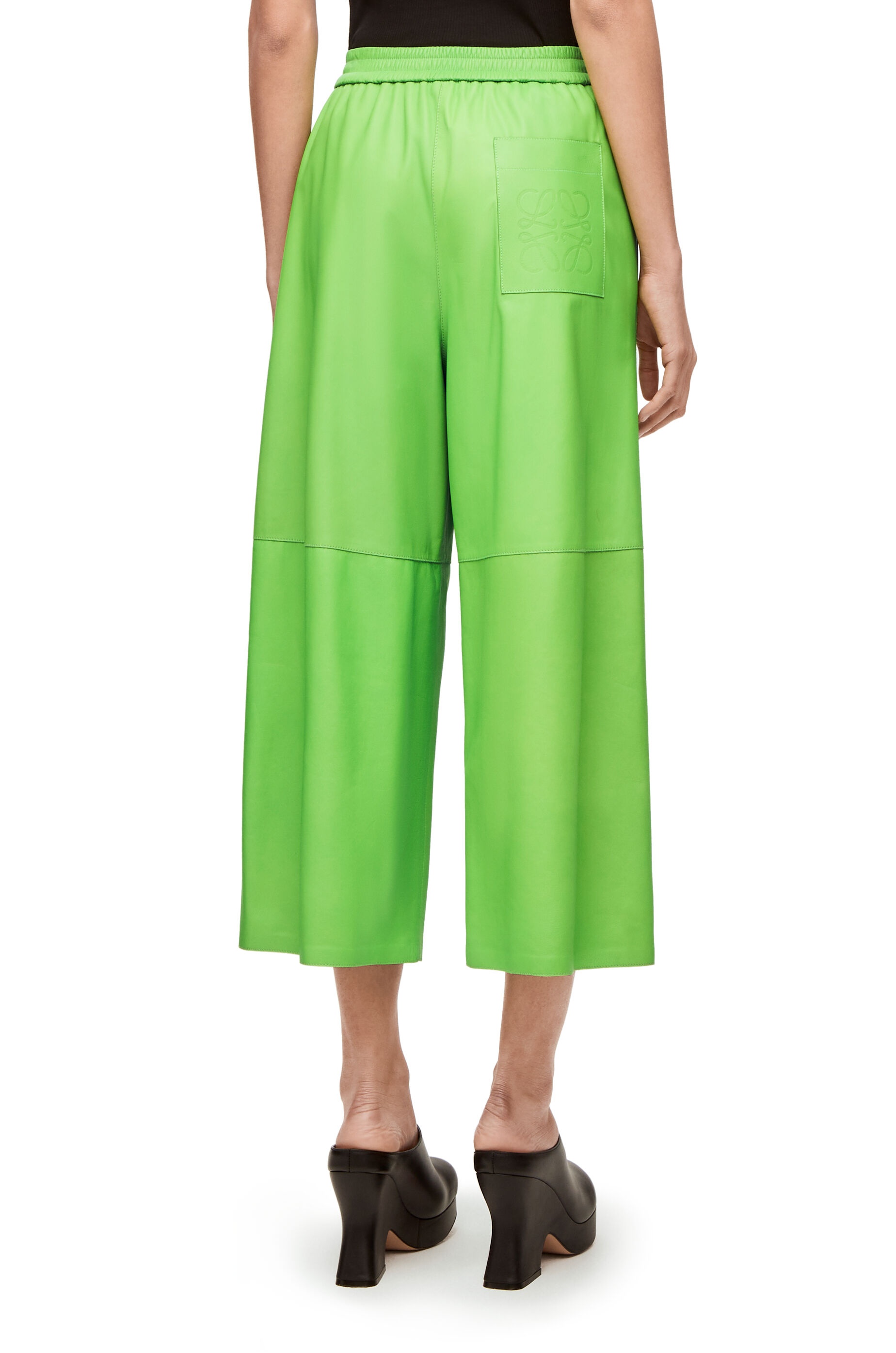 Cropped trousers in nappa - 4